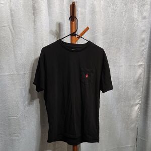 Black and Red Polo Ralph Lauren Classic T Shirt With Pocket